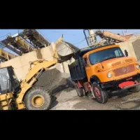 پخش شن ماسه مخلوط نخودی خاک باغچه بلوک آجر دومک