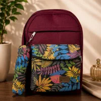 کوله‌پشتی نو Vandy Gift زرشکی خاص،جامدادی جداشونده