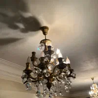 ست کامل لوستر کریستالی کلاسیک (۲بزرگ + ۲کوچک)|لوستر و چراغ آویز|رشت, رشتیان|دیوار