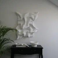 تابلو دست ساز گچی مینیمال طرح موج|تابلو، نقاشی، عکس|خرم‌آباد, |دیوار