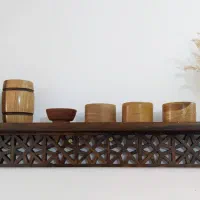 شلف چوبی دیواری ۱متری