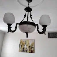 لوستر برنز سه شاخه با ۵ سرپیچ معمولی|لوستر و چراغ آویز|تهران, نیکنام|دیوار