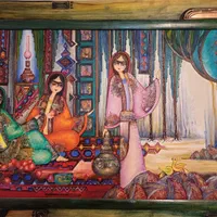 تابلو نقاشی با خمیر ویترای|تابلو، نقاشی، عکس|تهران, شهرک غرب|دیوار
