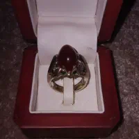 انگشتر عقیق با رکاب نقره