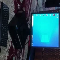 کامپیوتر با مینی کیس قدرتمند اچ‌پی و مانیتور دل