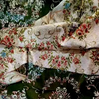 پارچه ابریشم لیلی مجنون قدیمی خارجی زری دوزی|صنایع دستی و سایر لوازم تزئینی|تهران, والفجر|دیوار