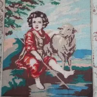 کوبلن قدیمی نوستالژی دوخته شده وخام