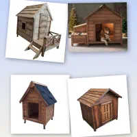 خانه چوبی سگ و گربه|لوازم جانبی حیوانات|کیش, |دیوار