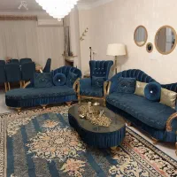 میز وصندلی غذاخوری خوری ۸ نفره و۳ عدد فرش|میز و صندلی غذاخوری|صومعهسرا, |دیوار