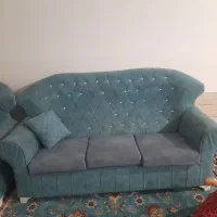 مبل هفت نفره فیروزه ای سالم