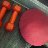دوعدد دمبل یکونیم به همراه مسگری نو