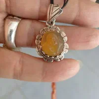 گردن اویز نقره،شمایل عقیق یمن،