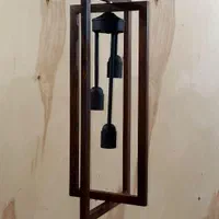 لوستر و تک شاخه چوبی|لوستر و چراغ آویز|کرج, گوهردشت|دیوار