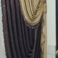 پرده ساتن ترک و زیر پرده توری درحدنو