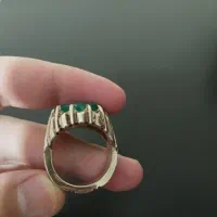 انگشتر دست ساز موزانایت و عقیق سبز|جواهرات|نسیم‌شهر, |دیوار