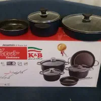 سرویس قابلمه ۸ پارچه کویر و سرویس قاشق چنگال