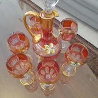 تنگ وگیلاس اگرمن قدیمی میوه خوری آمریکایی کریستال