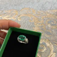 انگشتر جواهر زمرد نقره