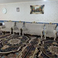 یک دست مبل هفت نفره بدون میز عسلی