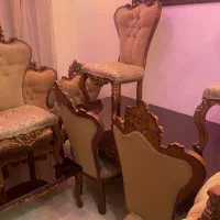 مبل ۹ نفره و ناهارخوری ۶ نفره تمام چوب گردو|مبلمان خانگی و میز عسلی|رباط‌کریم, رباط‌کریم|دیوار