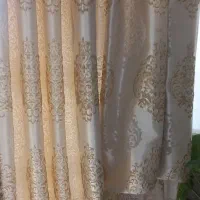 پرده برجسته سفید طلایی|پرده، رانر، رومیزی|اصفهان, طامه|دیوار