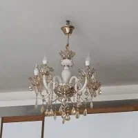 لوستر پنج شاخه کریستال