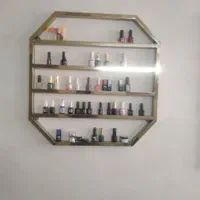 شلف لاک خوشگل جادار فلزی رنگ ثابت طلایی بسیار شیک