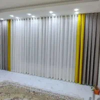 پرده پانچ مینیمال اتاق. آشپزخانه. پذیرایی