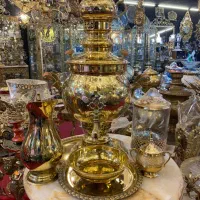 سرویس حراجی سماور دغالی برنجی قدیمی