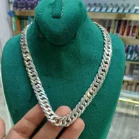 زنجیر نقره مردانه ایتالیایی کارتیه دوبل