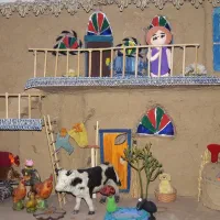 ماکت خانه کاهگلی روستایی