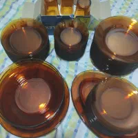 سیرویس غذا خوری عسلی پیرکس اصل فرانسه|ظروف سرو و پذیرایی|مهاباد (آذربایجان غربی), |دیوار