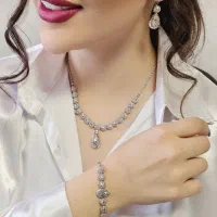 سرویس نقره روکش طلا سفید ساعت نقره رولکس