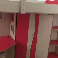 تخت خواب دوطبقه کمجا ام دی اف|تخت و سرویس خواب|ری, فیروزآباد|دیوار