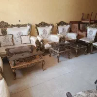 مبل سلطنتی چوب راش ۹نفره با جلو مبلی و عسلی|مبلمان خانگی و میز عسلی|اهواز, فاز ۲ پادادشهر|دیوار