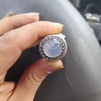 انگشتر کلکسیونی یاقوت کبود ۳۰گرم نقره رکاب کاردست