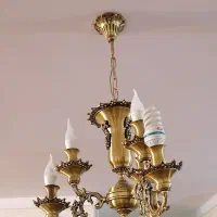 دو عدد لوستر و یه لوستر دیواری برنز