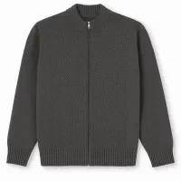 بافت یقه گرد زیپ‌دار مردانه - ارسال رایگان