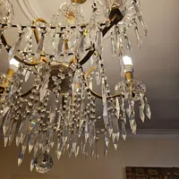 لوستر کریستالی پنج و چهار شعله RCR (دو عدد)|لوستر و چراغ آویز|تهران, سازمان برنامه شمالی|دیوار