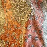 فرش جفت شش متری ابریشم ماشینی مسی