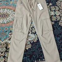 شلوار کارگوی کتان