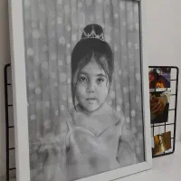 سفارش نقاشی چهره|تابلو، نقاشی، عکس|قم, آذر (نکویی)|دیوار