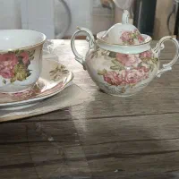 فنجان نلبکی و پیش دستی و پیاله آجیل خوری لمونژ