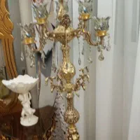 لوستر طرح دو گل طلایی شاهچراغ|لوستر و چراغ آویز|سبزوار, طبرسی (جعفرآباد)|دیوار