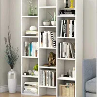 قفسه کتاب و دکوری B04  ام دی اف و چوبی