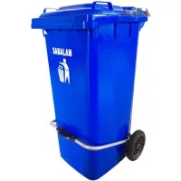 سطل زباله ۲۴۰ لیتری سبلان چرخدار پدال دار