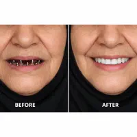 ایمپلنت یک روزه با روکش سرامیکی