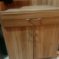 کمدکوتاه در دار  لبه دار با کشو