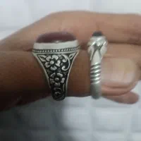 دوعددانگشتر نقره باعیار ۹۲۵|جواهرات|زنجان, |دیوار