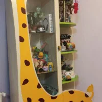 فروش کامل ست چوب کودک طرح دار کمد و  تخت و فرش